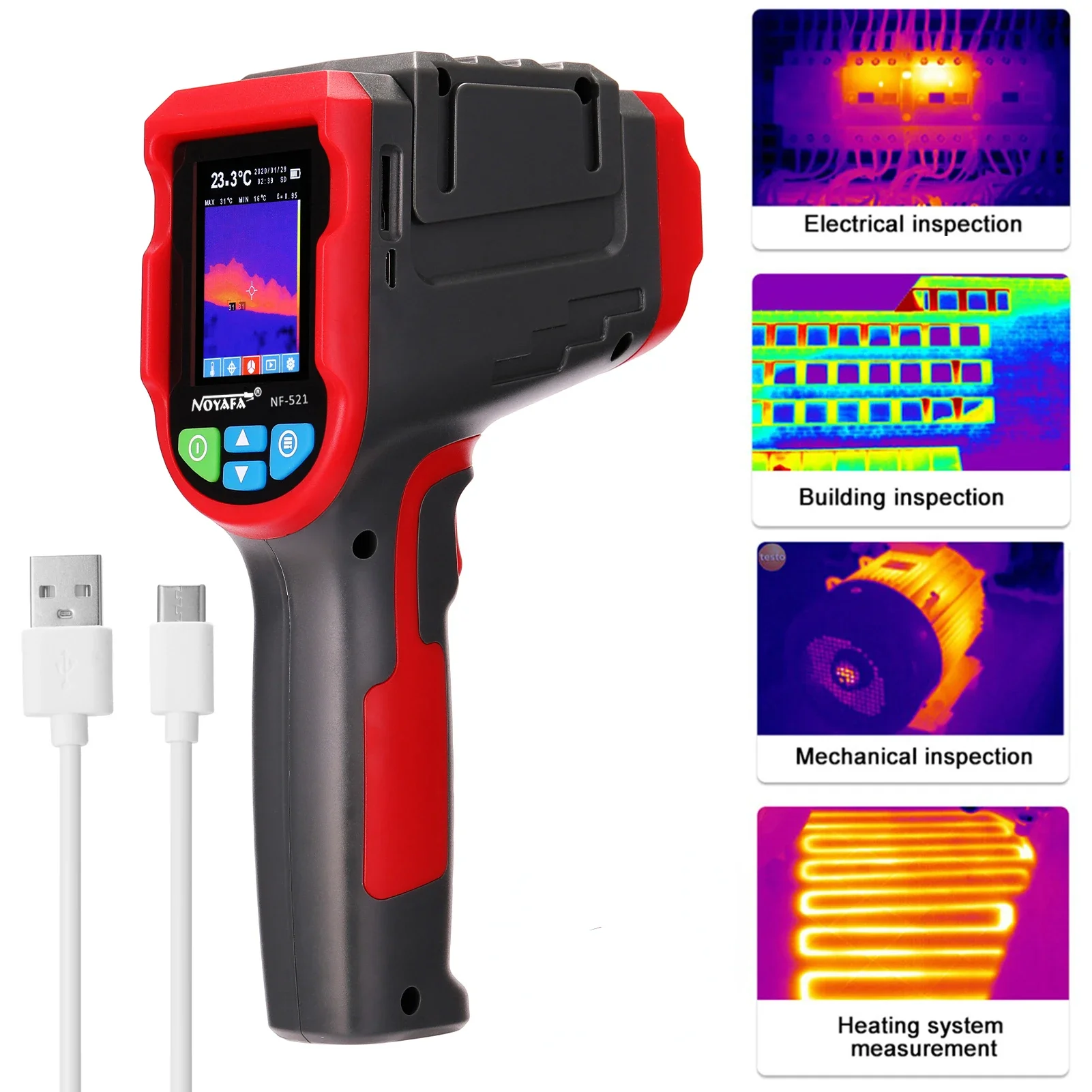 Nf 521 Thermal Imaging Camera - NF-521 Ручной инфракрасный тепловизор Портативная ИК-камера