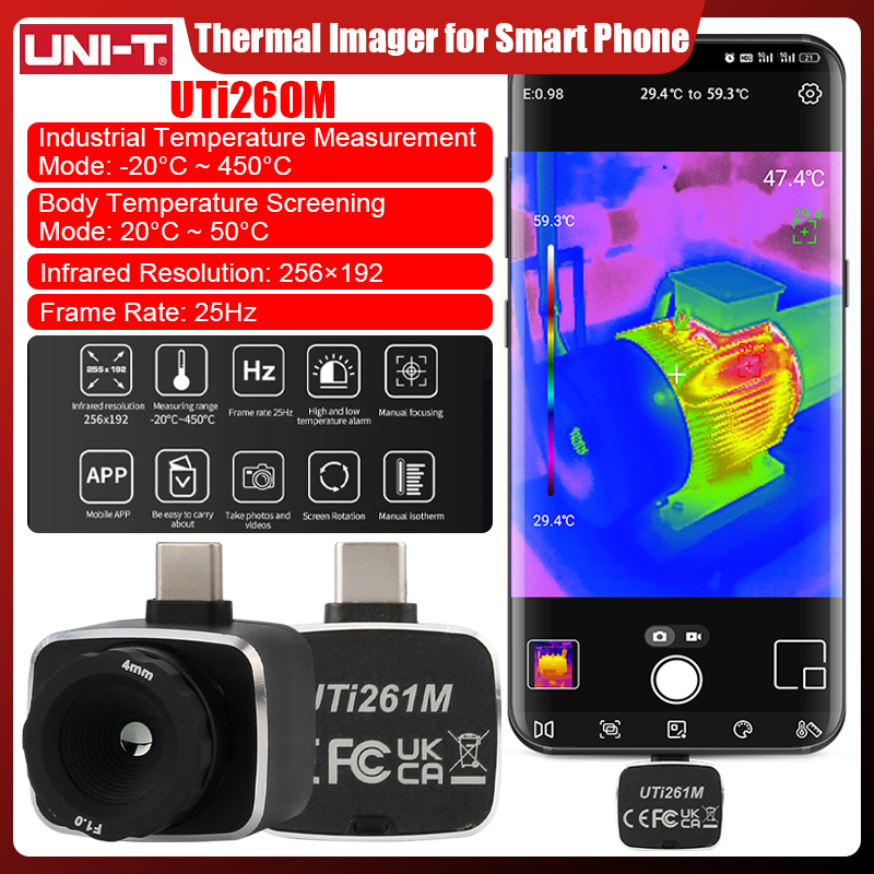 Тепловизионная камера UNI-T UT – обзор и цена Thermal Imaging Camera 256X192