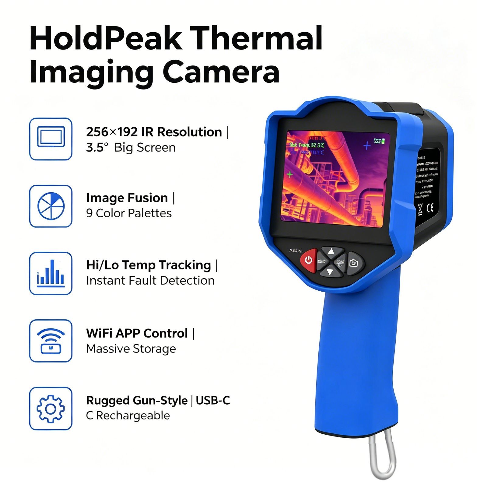 Тепловизионная камера HoldPeak – обзор и цена Thermal Imaging Camera 256X192